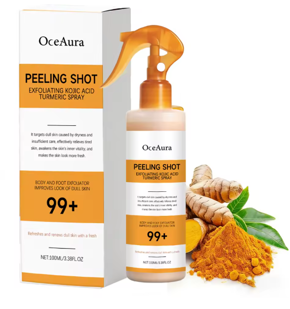 BODY KERATIN, KOJIC ACID & TURMERIC PEELING SPRAY