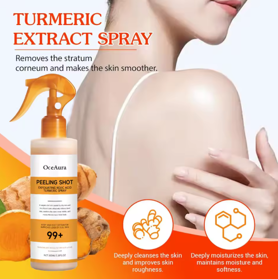 BODY KERATIN, KOJIC ACID & TURMERIC PEELING SPRAY